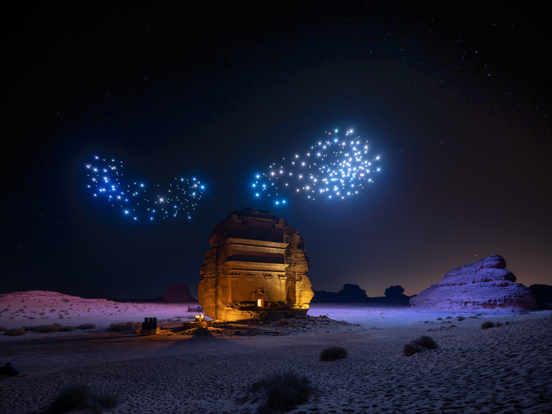 Franchise Freedom at Hegra, AlUla drone show