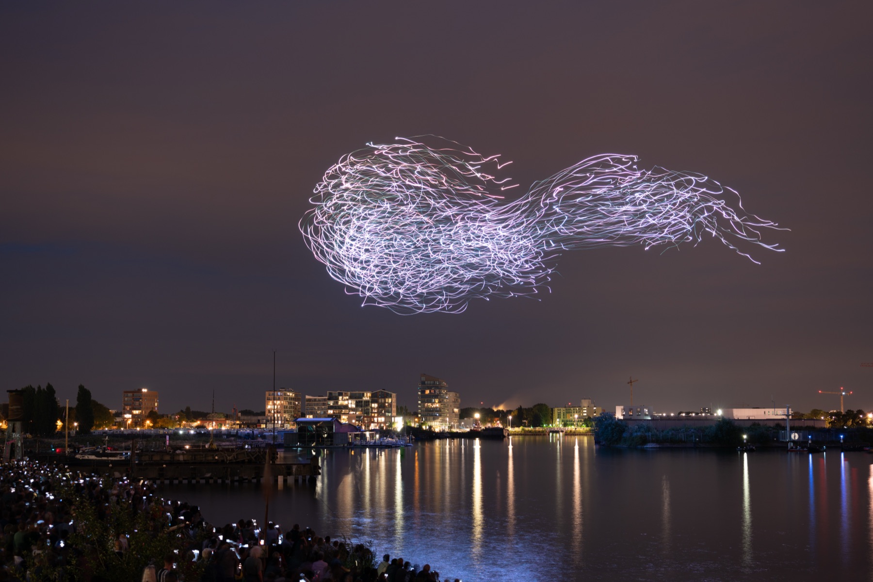Franchise Freedom above the IJ, Amsterdam drone show