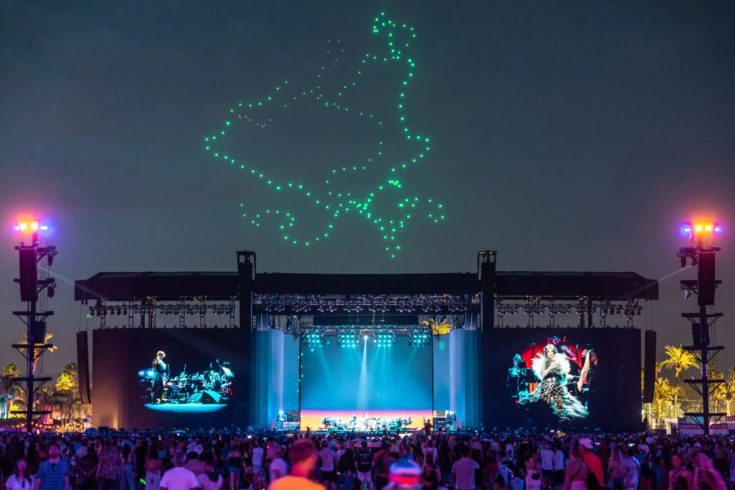 Björk at Coachella drone show — photo 2