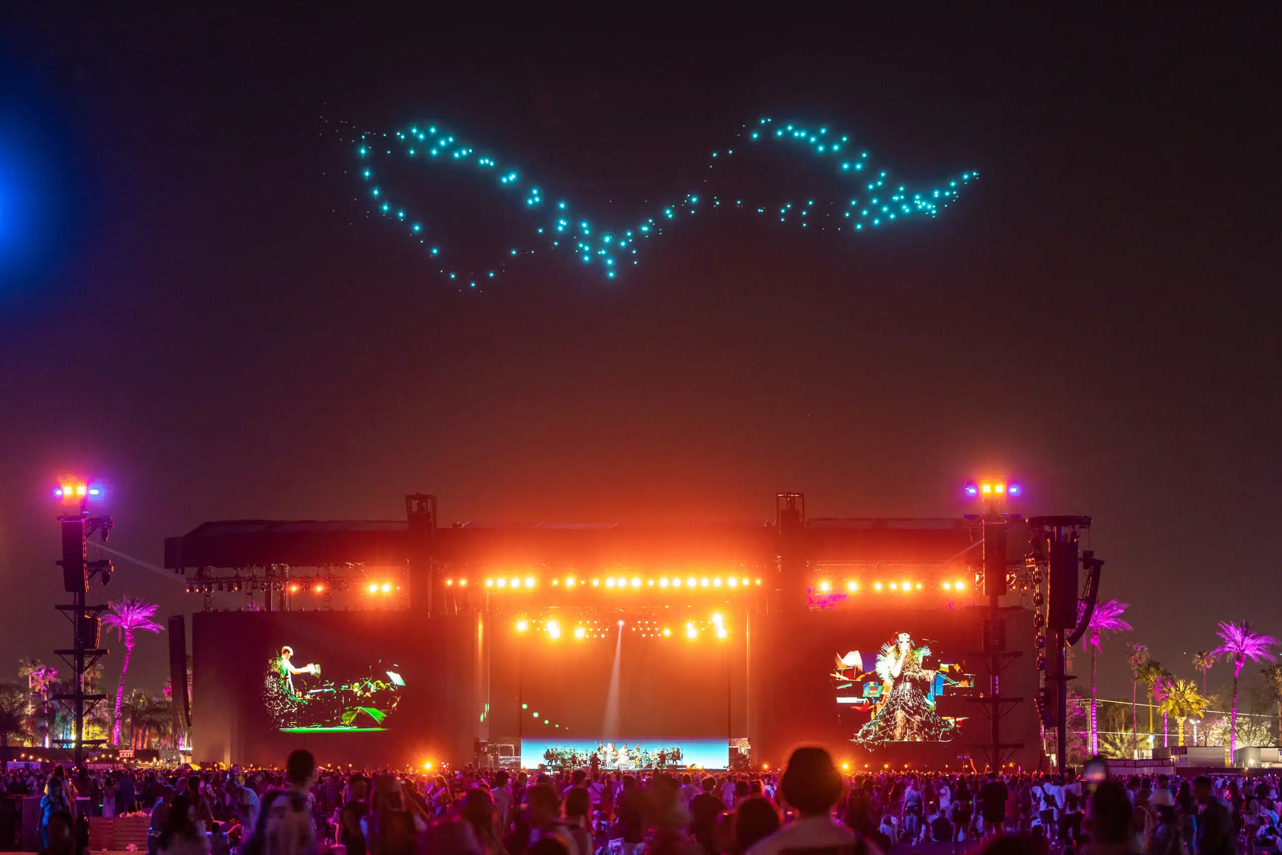 Björk at Coachella drone show — photo 3