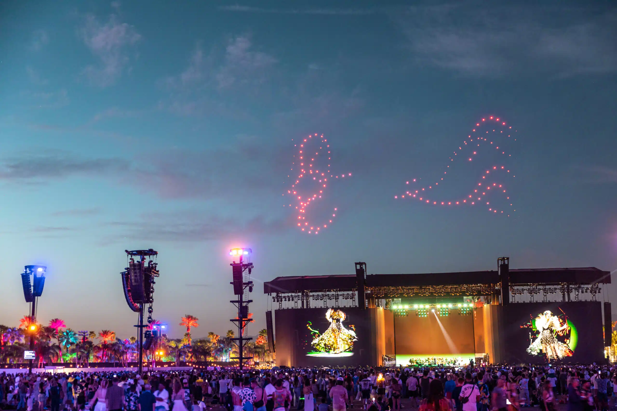 Björk at Coachella drone show — photo 1